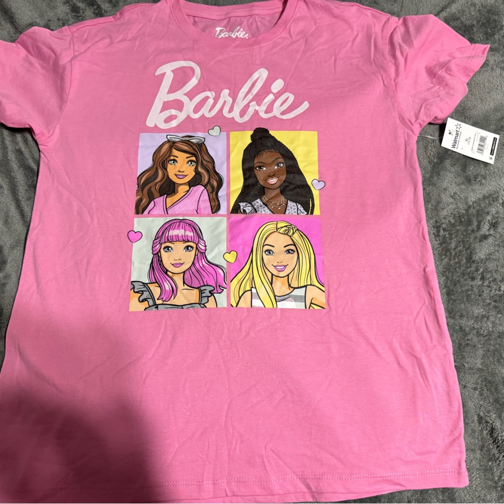 Barbie Pink crewneck graphic T-Shirt girls size XL 14/16